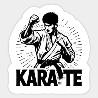 Karate Warrior Sticker